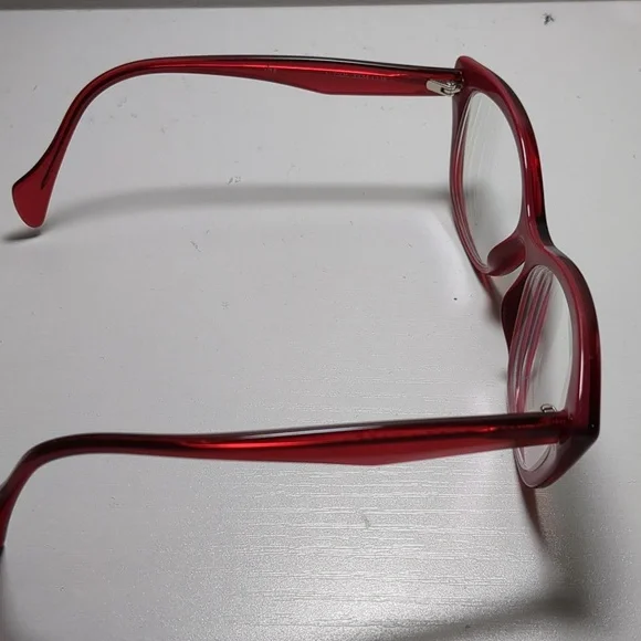 Face A Face Red Cat Eyeglasses Made in France - Picture 3 of 6